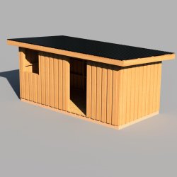 Redskabsskur 3x6,2m - Ensidig