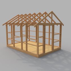 Redskabsskur 3,6x4,4m - Kip