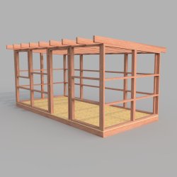 Redskabsskur 3x6,2m - Ensidig