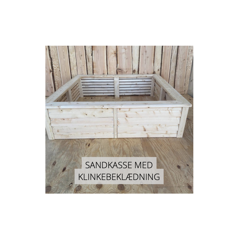 Sandkasse i tr - Klinkebekldning