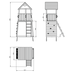 Legetrn Zebra med rutsjebane