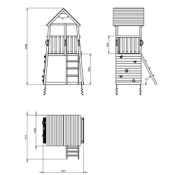 Legetrn Zebra med rutsjebane