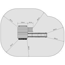 Legetrn Zebra med rutsjebane