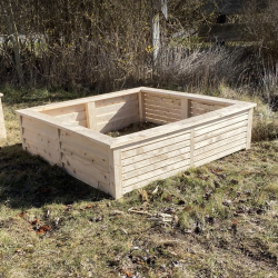 Sandkasse i tr - Klinkebekldning