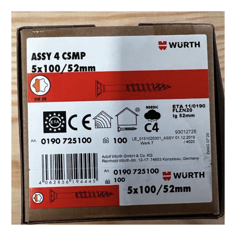 ASSY 4 CSMP - 5x100 / 52mm