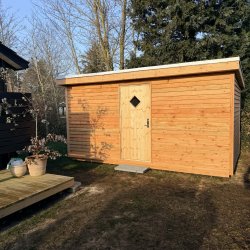 Redskabsskur 2,4x4,4m - Ensidig